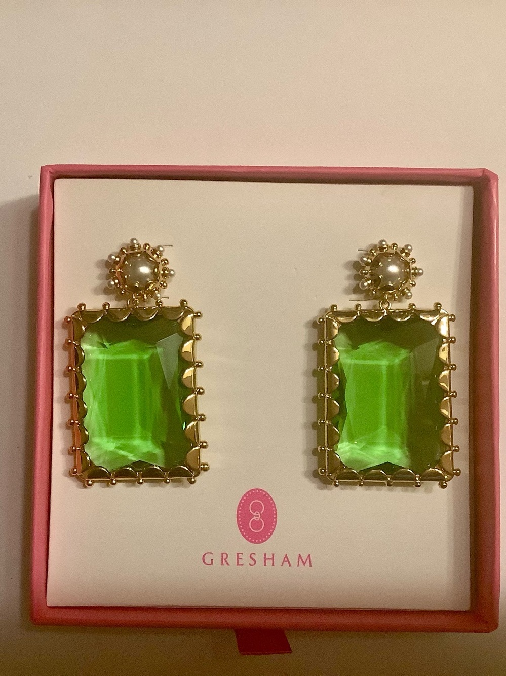 Gresham Green Crystal Drop Earrings